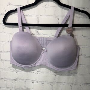 NWT Body Glamour size 40D lavender multi-way convertible bra